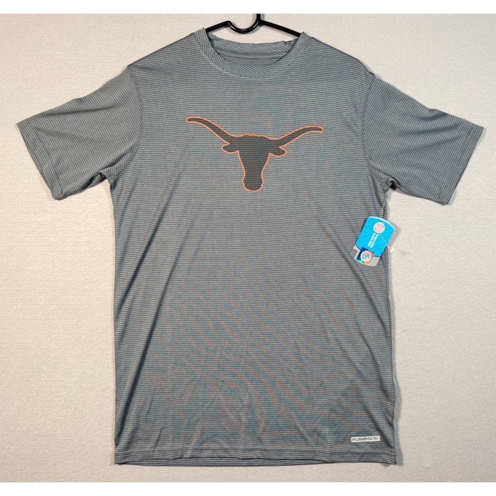 Texas Longhorns Section 101 Shirt - Gray - Size M - NEW W/Tags - Fusion Fit